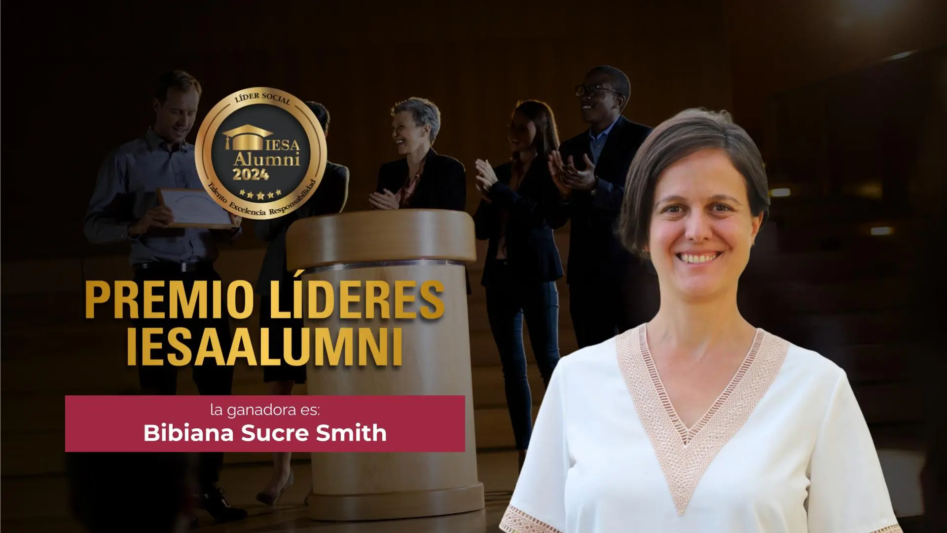 Bibiana Premio IESAalumni Social 2024 Ganador Domingo Coronil